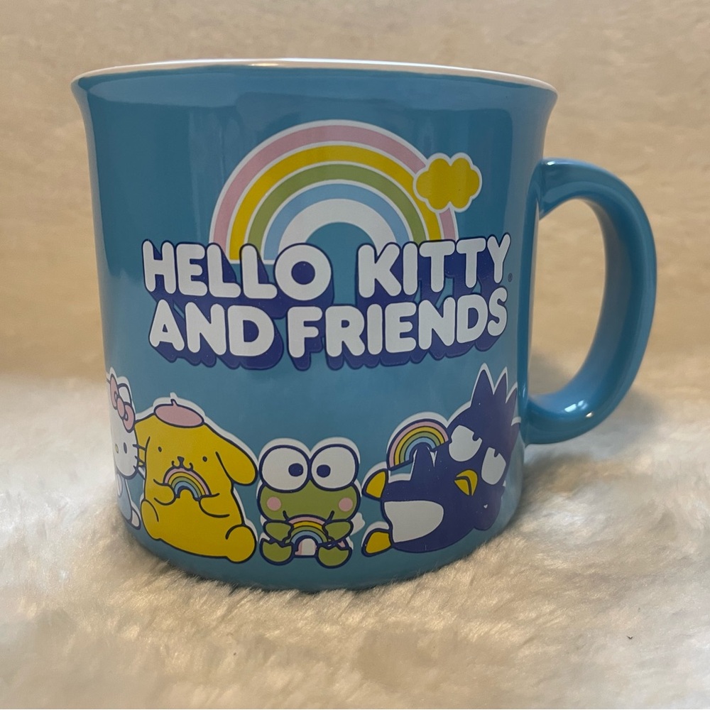 NEW HELLO KITTY & FRIENDS 20oz Cermaic Blue Coffee Tea Mug
